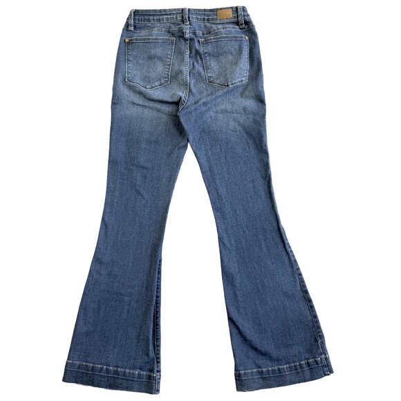 JUDY BLUE  Blue Denim Jeans Trouser Flare Y2K Style Boho 11/300 5 button Fly - Picture 2 of 15